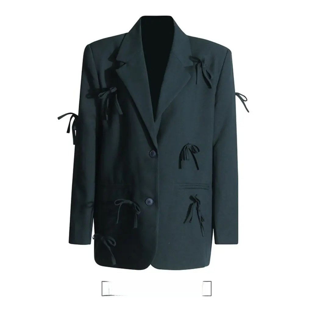 

Women's Fashion Commuter Style Casual Suit Jacket Patchwork Stereo Bow Design Autumn New Arrival Elegant Silhouette