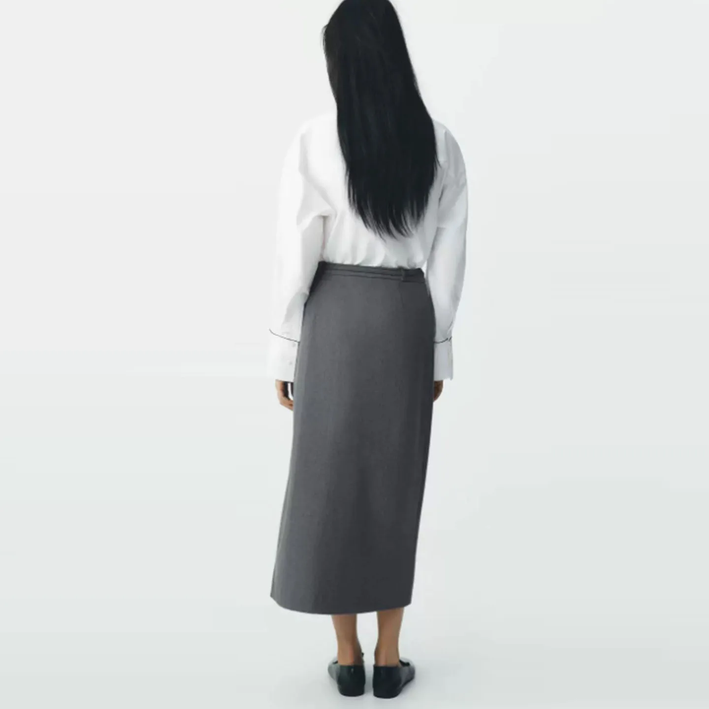 우아한 개성 하이웨이스트 스트레이트 컷 미니스커트 벨트 포함 가을 신상 여성 패션 Z 미드웨이스트 기타