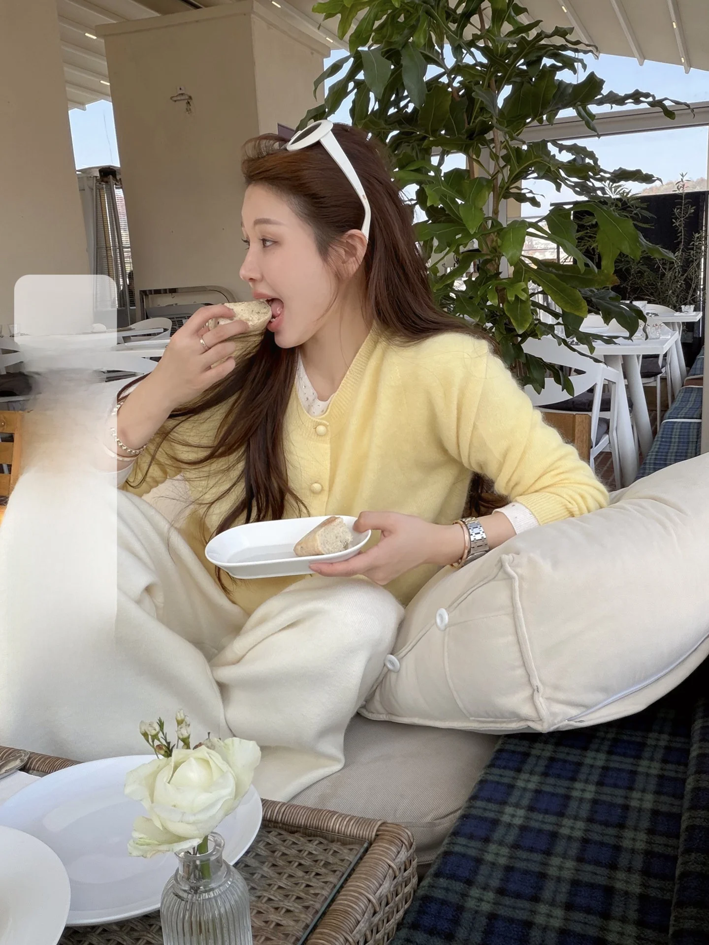 

IUIU round Ne Knitted Open Cardigan Women's Autumn Winter Long Sve Simple Versatile Top Ele Faion Online Exclusive