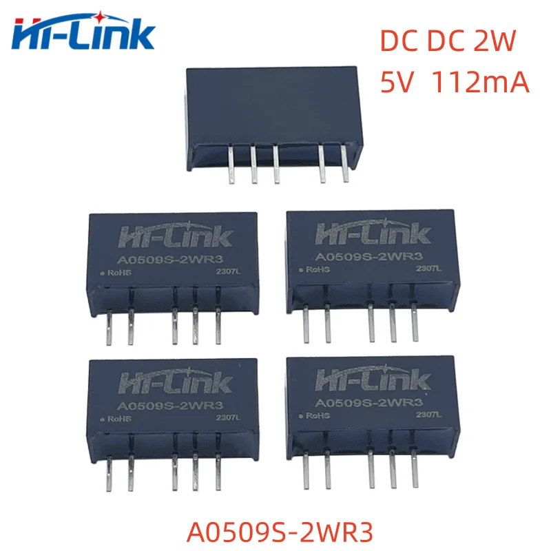 2pcs/lot Hi-Link DCDC 2W A0503S-2WR3 A0509S A0512S A0515S 5V to 3.3V/9V/12V/15V Mini Power Supply Module Intelligent Household