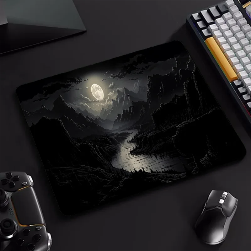 MoonNight горный пейзаж коврик для мыши офисный ковер маленький коврик для мыши 250x290x2 мм компьютерные столы геймерский настольный коврик игровые аксессуары