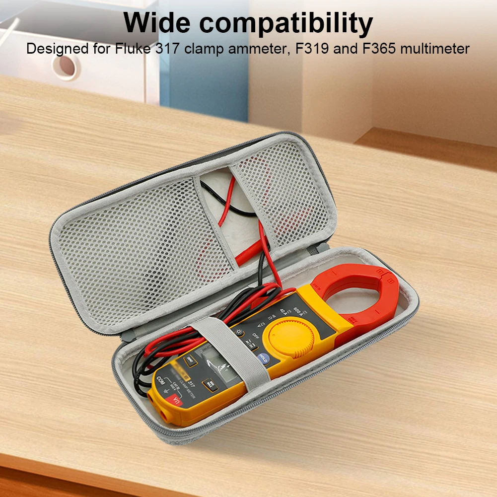 Portable Storage Bag for Fluke 317 Digital Clamp Meter Carrying Case Multimeter Case for Fluke F319 F365 Clamp Multimeter