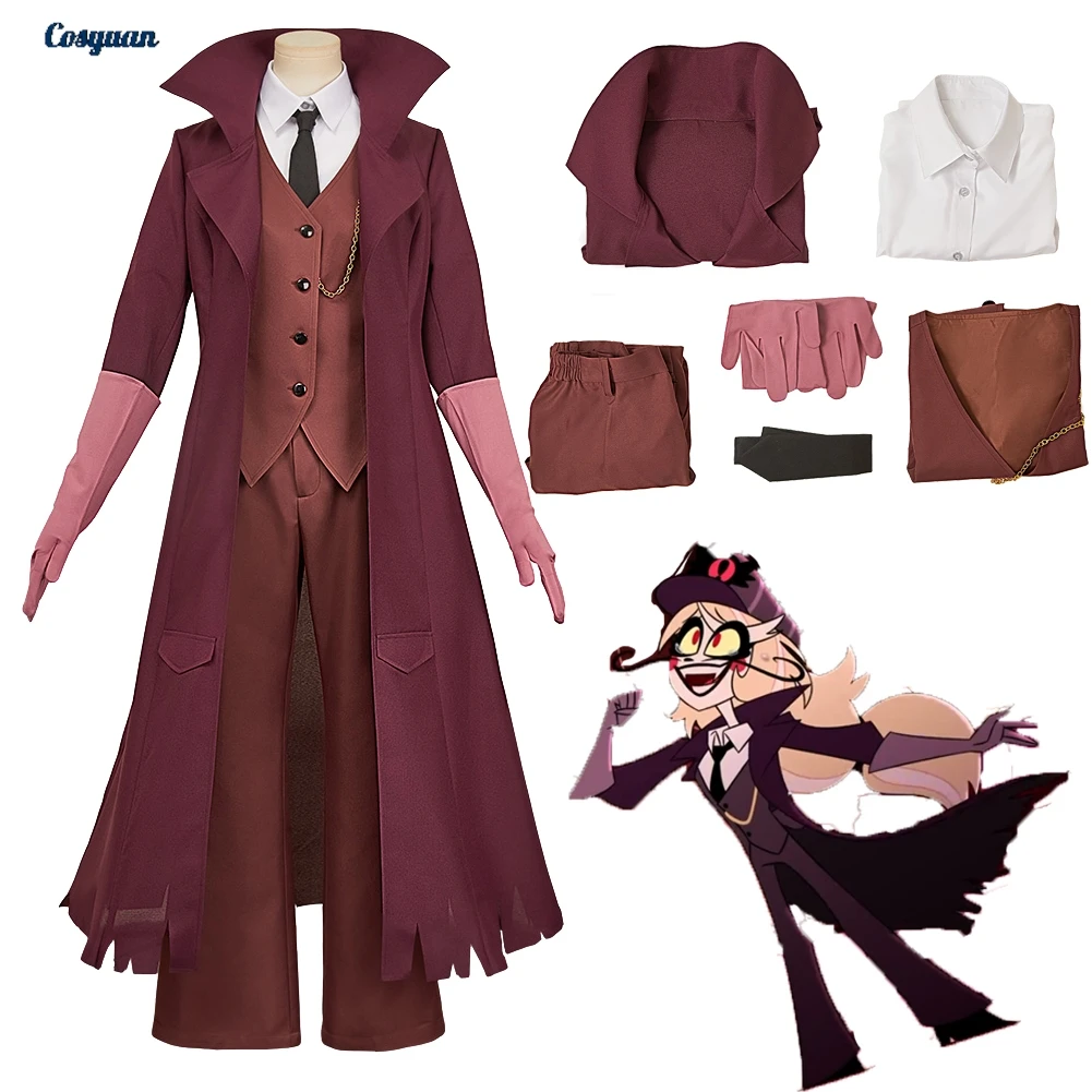 

TV Hell Inn Cosplay Charlie Morningstar Top Pants Clothes Women Party Disguise Roleplay Halloween Costume Carnival Outfit Suits
