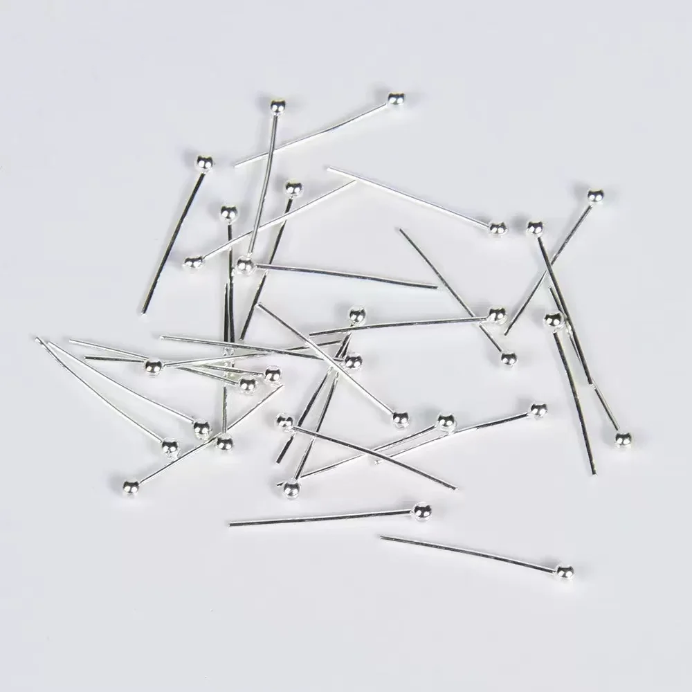 200pcs/lot 16 20 25 30 40 50mm Silver Color Metal Ball Head Pins For Diy Jewelry Making Head Pins Findings Dia 0.5mm Supplies - view 6