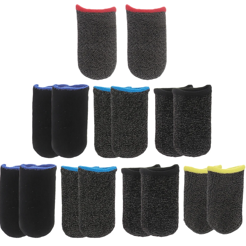 8 أزواج من أغطية الأصابع الواقية الرقيقة القابلة للتنفس للألعاب سريعة الاستجابة وواقيات الأصابع المريحة #5