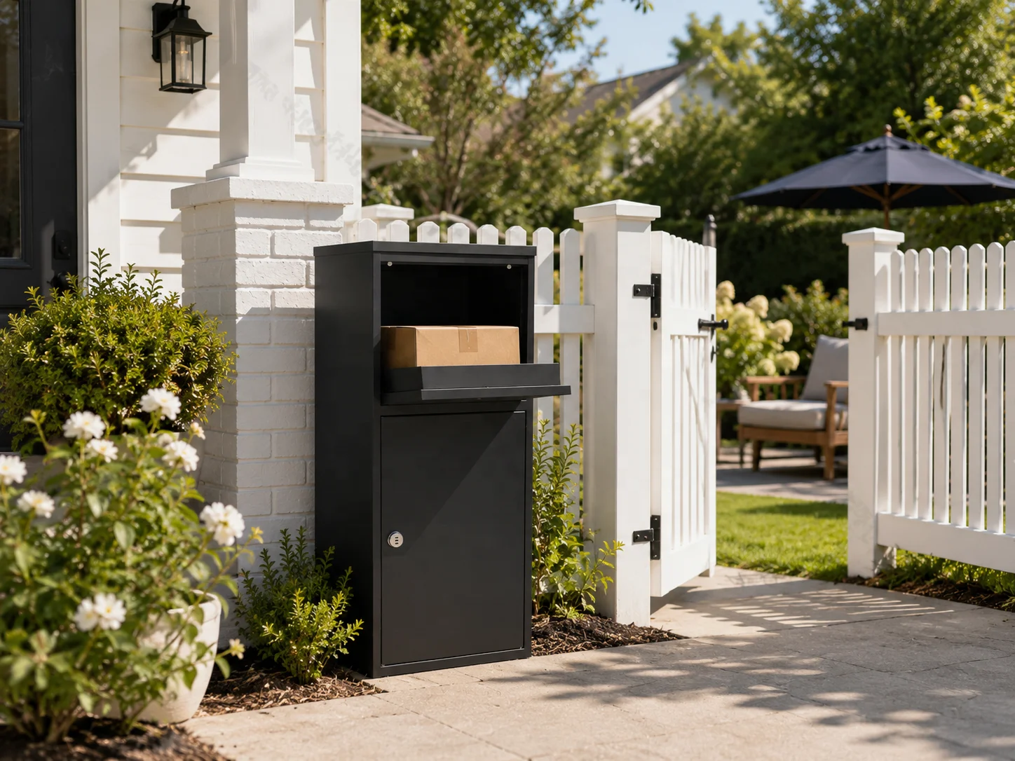 Weatherproof Outdoor Package Drop Box Secure Parcel Storage Locker With Combination Lock