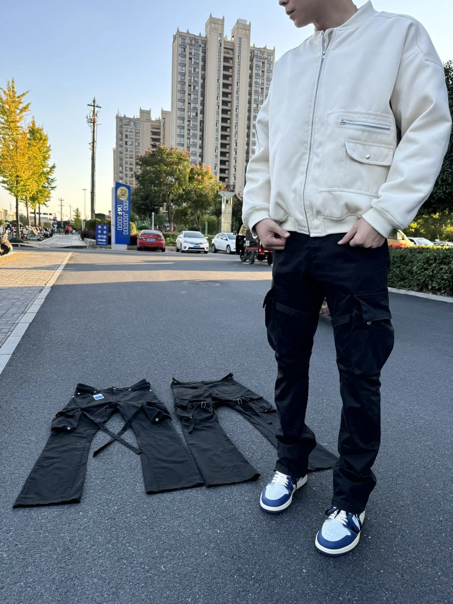 

Waed Vintage Belted Trousers Casual Men's Cotton Flared Leggings Cleanfit Sle Four Season Wear Comfortable Loose Fit