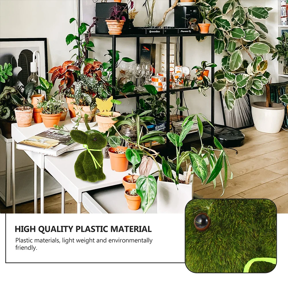 

2Pcs Beautiful Yard Decorations Hand-Painted Rabbit Ornaments Weather-Resistant Fine Details Great for Any Occasions