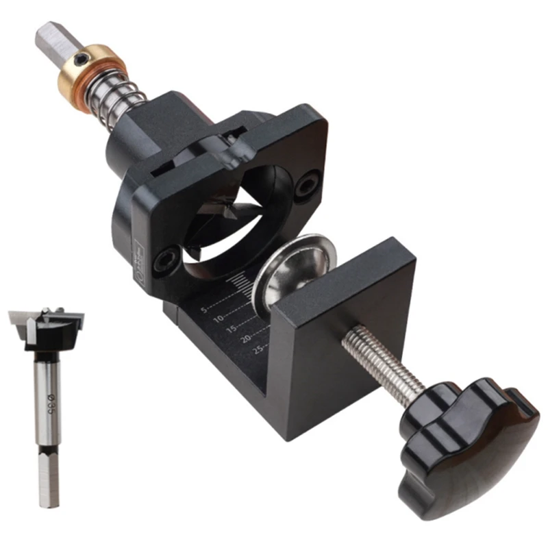 Concealed Hinge Drilling Dowel Jig 35Mm Hole Drill Guide Locator Hole Puncher Door Cabinet Hinge Household Installation