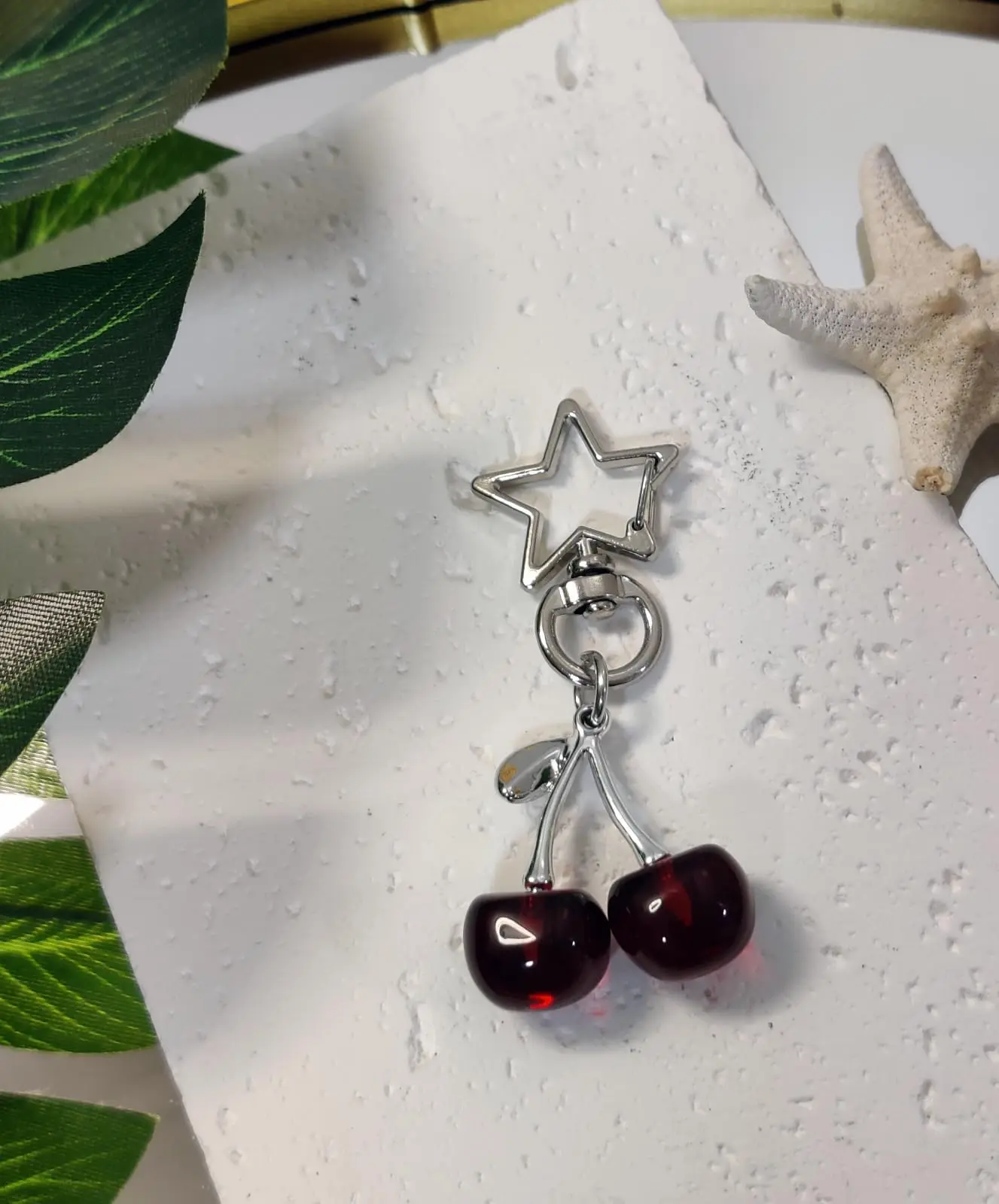 Fashionable and Creative Fruit Cherry Keychain Y2K Cute Cherry Keychain Bag Hanging Decoration for Car Keys Women Girls ﻿2024