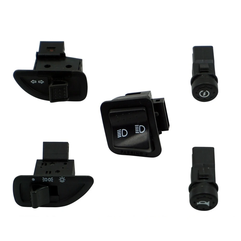 5pcs Motorcycle Switch Headlight Horn- Turn Signal High/Low Beam Light Start Button Accessaries FOR PIAGGIO Scooter