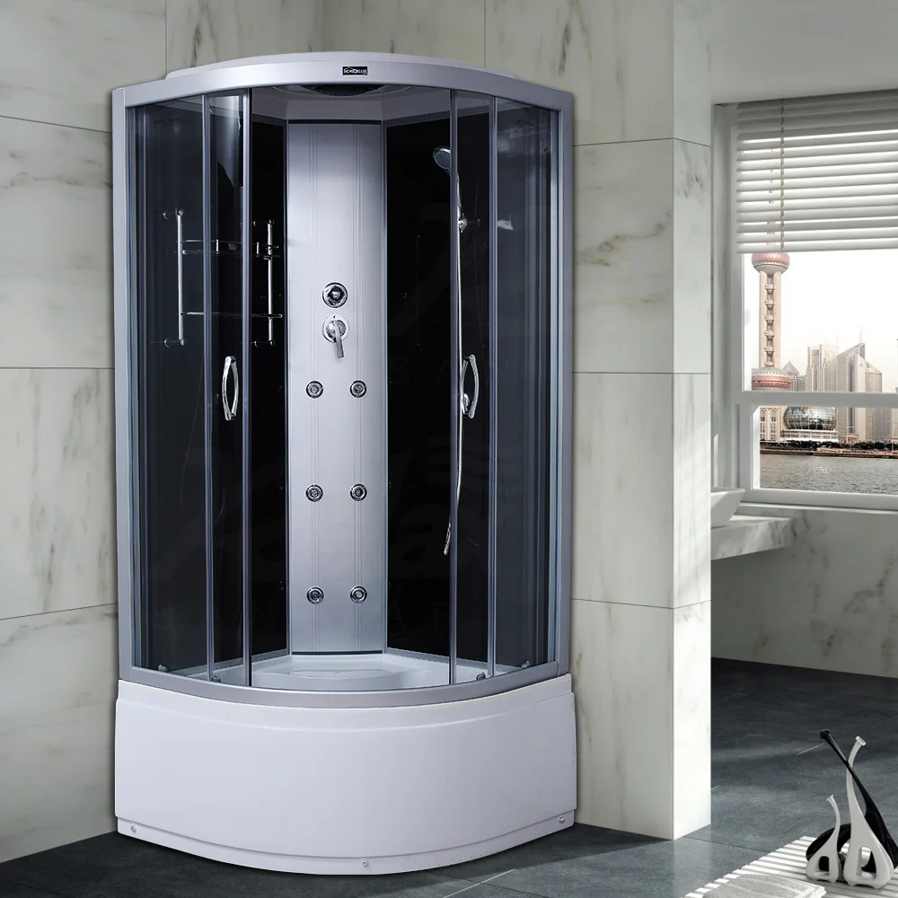 

Modern Luxury Acrylic Shower Cabin Sector Tray Sliding Walk-In Direct Factory Design for Modern Bathrooms Hotels