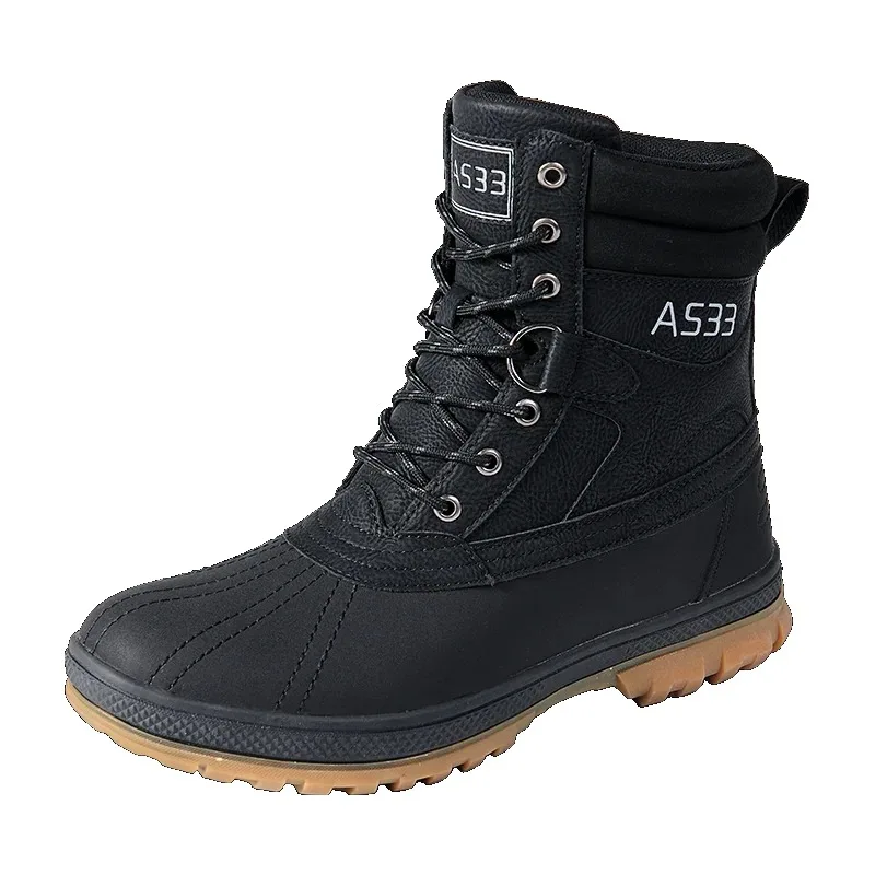 

Plus Size 47 Outdoor Men Boots Winter Snow Boots for Men Training Work Boots Waterproof Slip-Resistant Keep Warm Winter Shoes