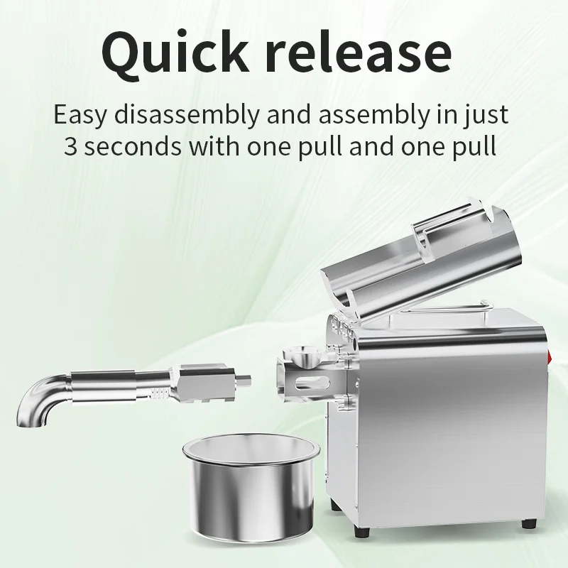 Elektryczna prasa do oleju, prasa na zimno/gorąco do użytku domowego Automatyczny ekstraktor oleju do orzeszków ziemnych/ sezamowych/ nasion słonecznika, stal nierdzewna