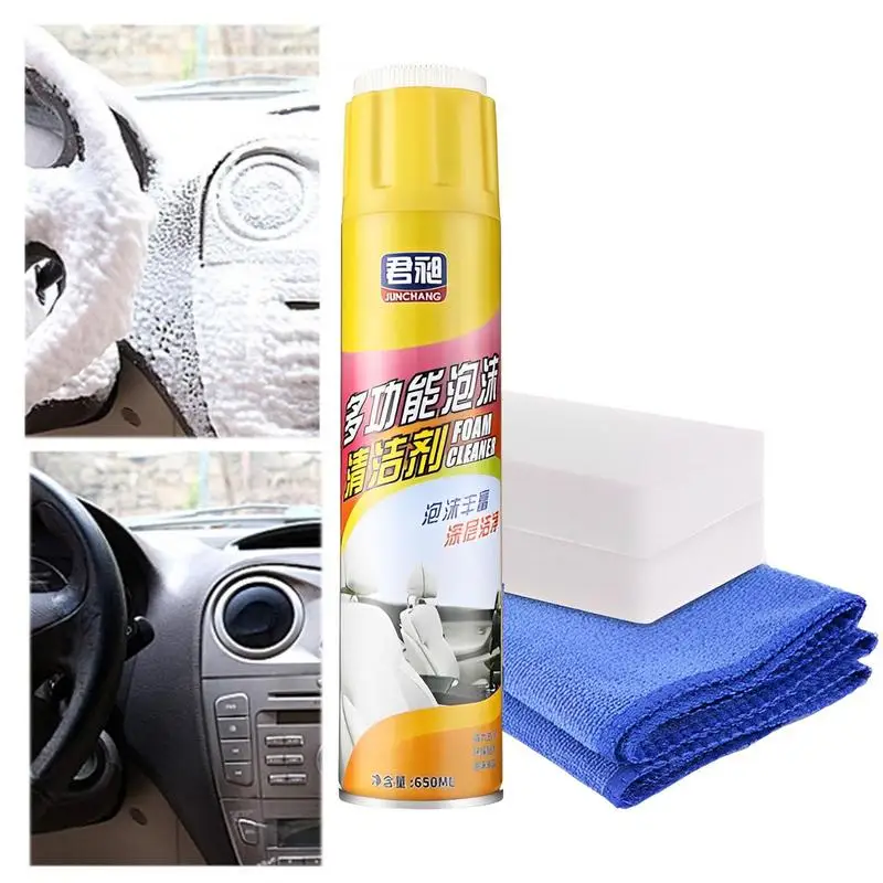 

Car Interior Cleaning Spray Automotive Interior UV Protection Cleaning Agent Stain Remover Spray For Dashboard Console Fast