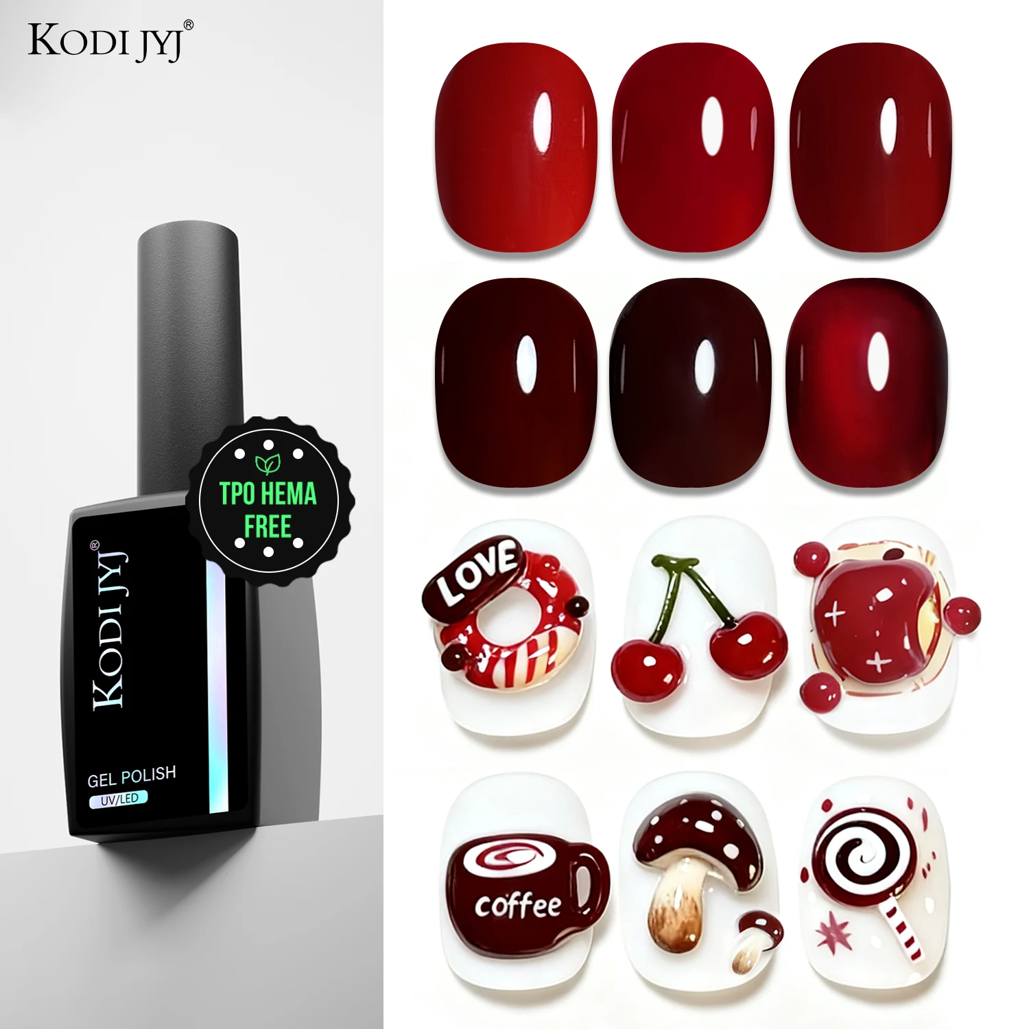 كودي JYJ عيد الميلاد السنة الجديدة الأحمر سلسلة هلام مجموعة طلاء الأظافر Tpo هيما الحرة شبه دائمة الأشعة فوق البنفسجية الورنيش 6 ألوان الكلاسيكية Gellac أطقم