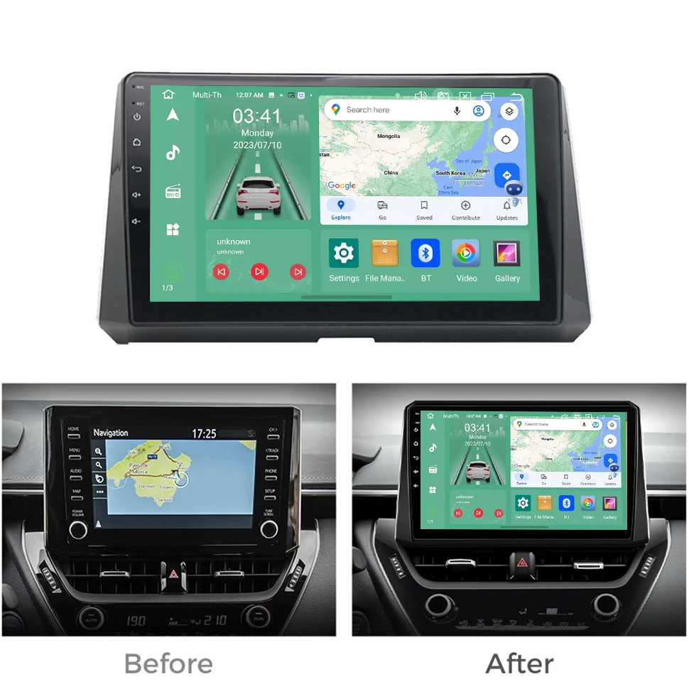 SEPTON Android Autoradio für Toyota Corolla 2019 2020 2021 2022 Multimedia Player Carplay Wifi Navi GPS Head Unit 4G Net 2 Din