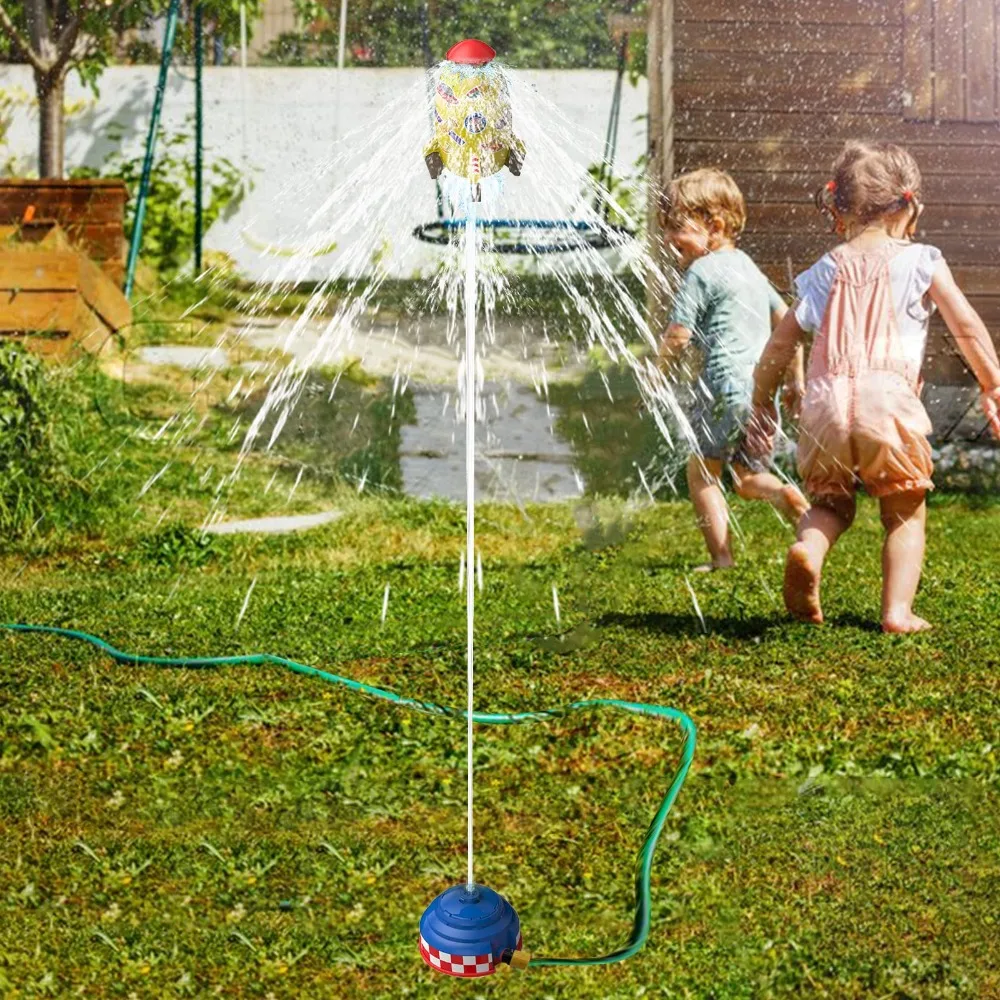 Set completo di irrigatori Liftoff Giocattoli per bambini Modello di cartone animato Tubo dell'acqua da 3 m Giocattolo spray per giochi d'acqua con base e connettore