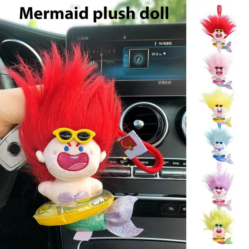 Backpack Mermaid Ornament Plush Mermaid Keychain Pendant Cute Charm Children Adults Decorative Phone Case Accessory With Funny