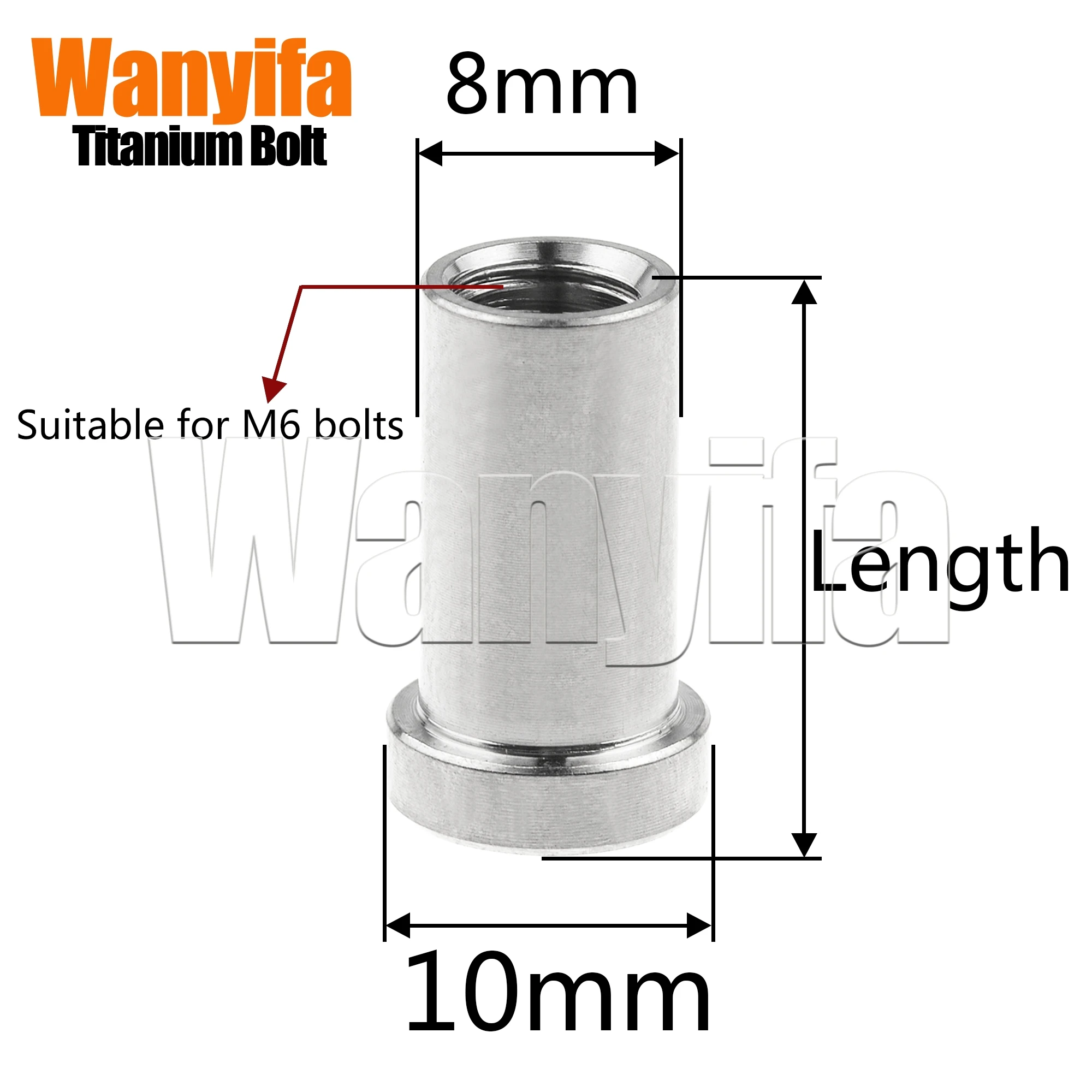 Wanyifa Titanium Nut M6x13/15/17/23/25/31.5/33/35mm Road Bike C-clamp Nut MTB Brake Turning Point Fixing Screw