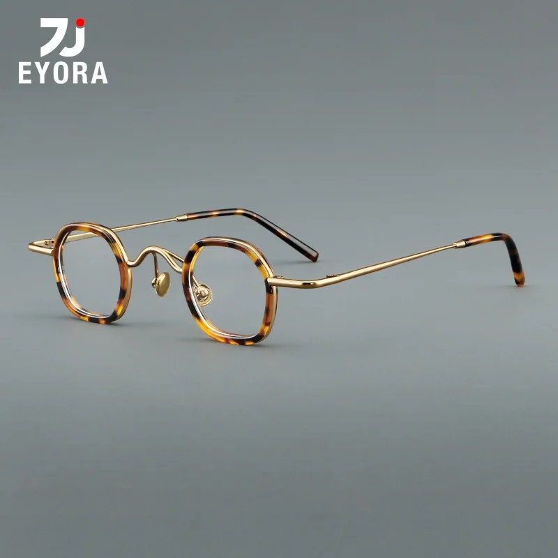 

EYORA Acetate Metal Reading Glasses Anti Blue Light Myopia Eyewear Photochromic Progressive Prescription Optical Glasses Lens