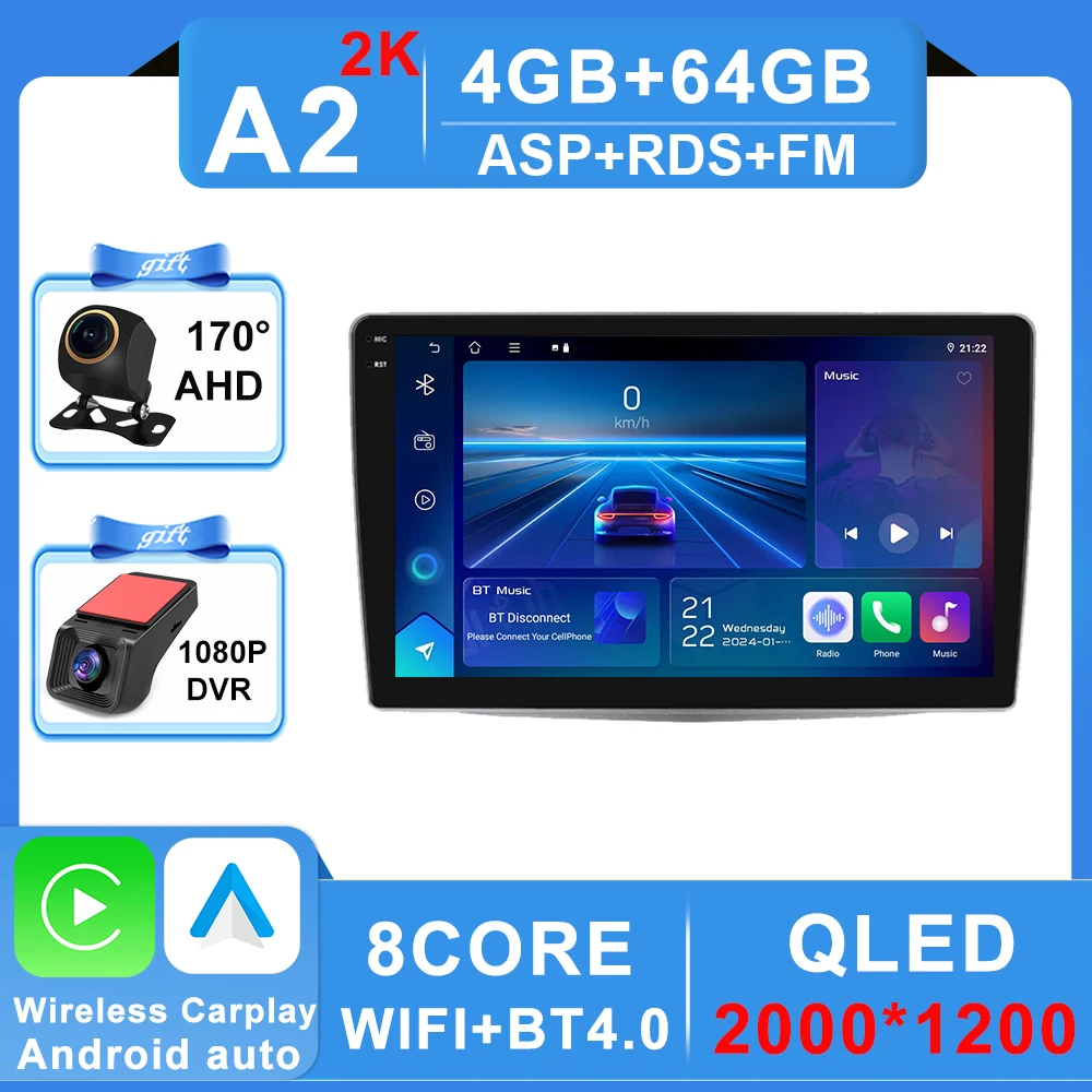 Android 16 Autoradio Stereo Voor Alfa Romeo MiTo 955 2008-2016 Auto Cireless Carplay GPS Navigatie Multimedia Video speler 2Din
