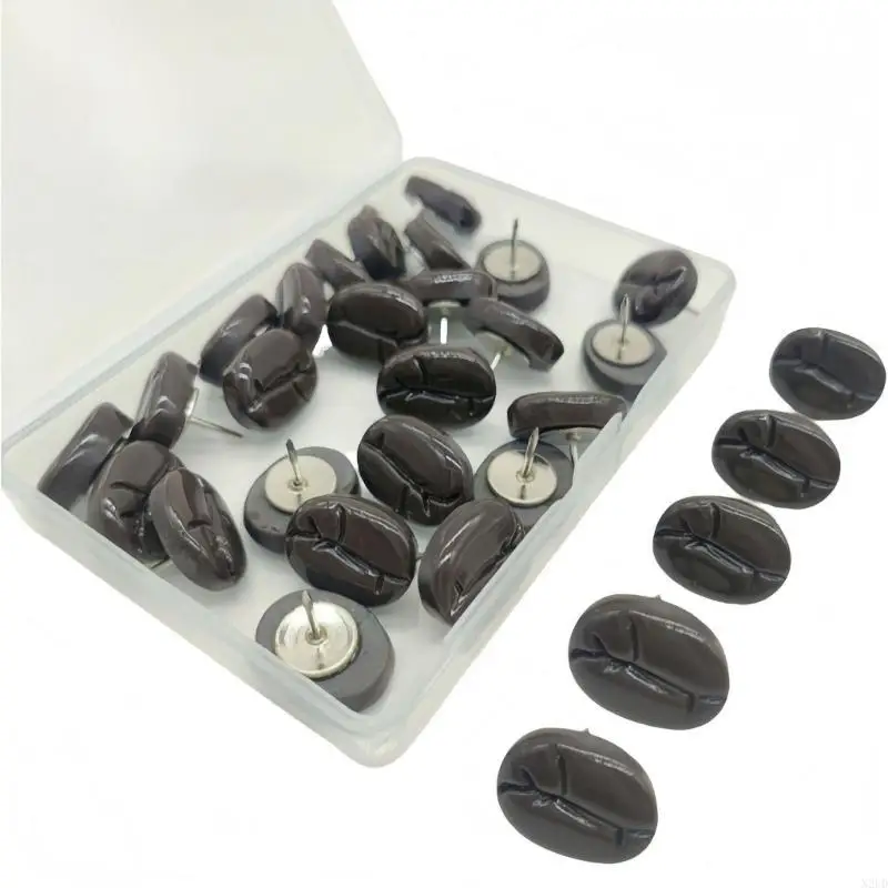 

Coffee Bean Cork Board Map Pin Coffee Bean Shapes Cork Board Pushpin set Simple Installation for Home & Office Use N2UD