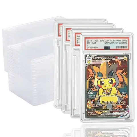 35pt 포켓 몬스터 카드 슬래브 프로텍터 슬리브 홀더 90x65mm 게임 트레이딩 야구 스포츠 카드 앨범 수집가 하드 바인딩 Best5 35pt 포켓 몬스터 카드 슬래브 프로텍터 슬리브 홀더 90x65mm 게임 트레이딩 야구 스포츠 카드 앨범 수집가 하드 바인딩 Best5