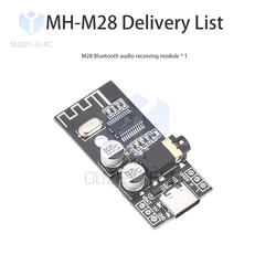 Bluetooth MP3 Audio Receiver Board BLT 5.1 MH-MX28 Type-C Lossless Decoder Audio Receiver Board Wireless Stereo Sound Module