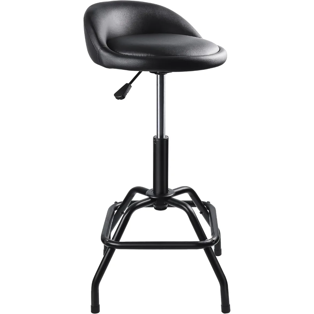 

Garage Shop Stools, Counter Height Bar Stools, Swivel Barstools Height Adjustable, Work Bench Stool with Back