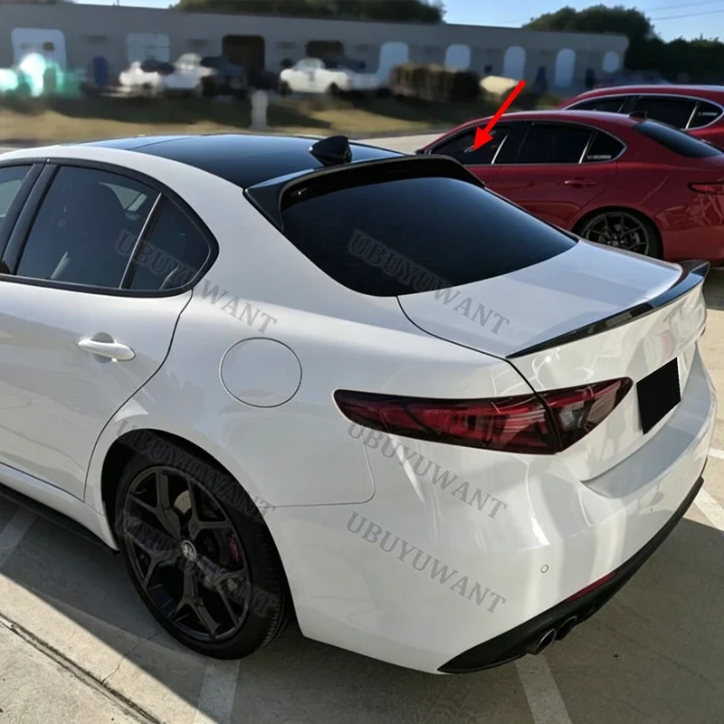 For Alfa Romeo Giulia 2015+ Carbon Fiber Car Rear Roof Spoiler