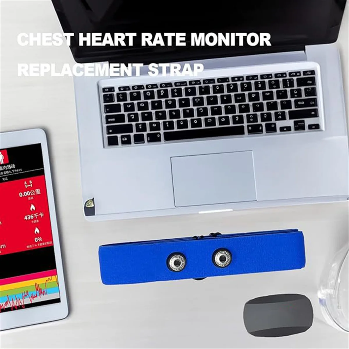 

Heart Rate Strap Heart Rate Chest Strap Replacement Belt Adjustable Cycling Heart Rate Belt Elastic Belt Blue