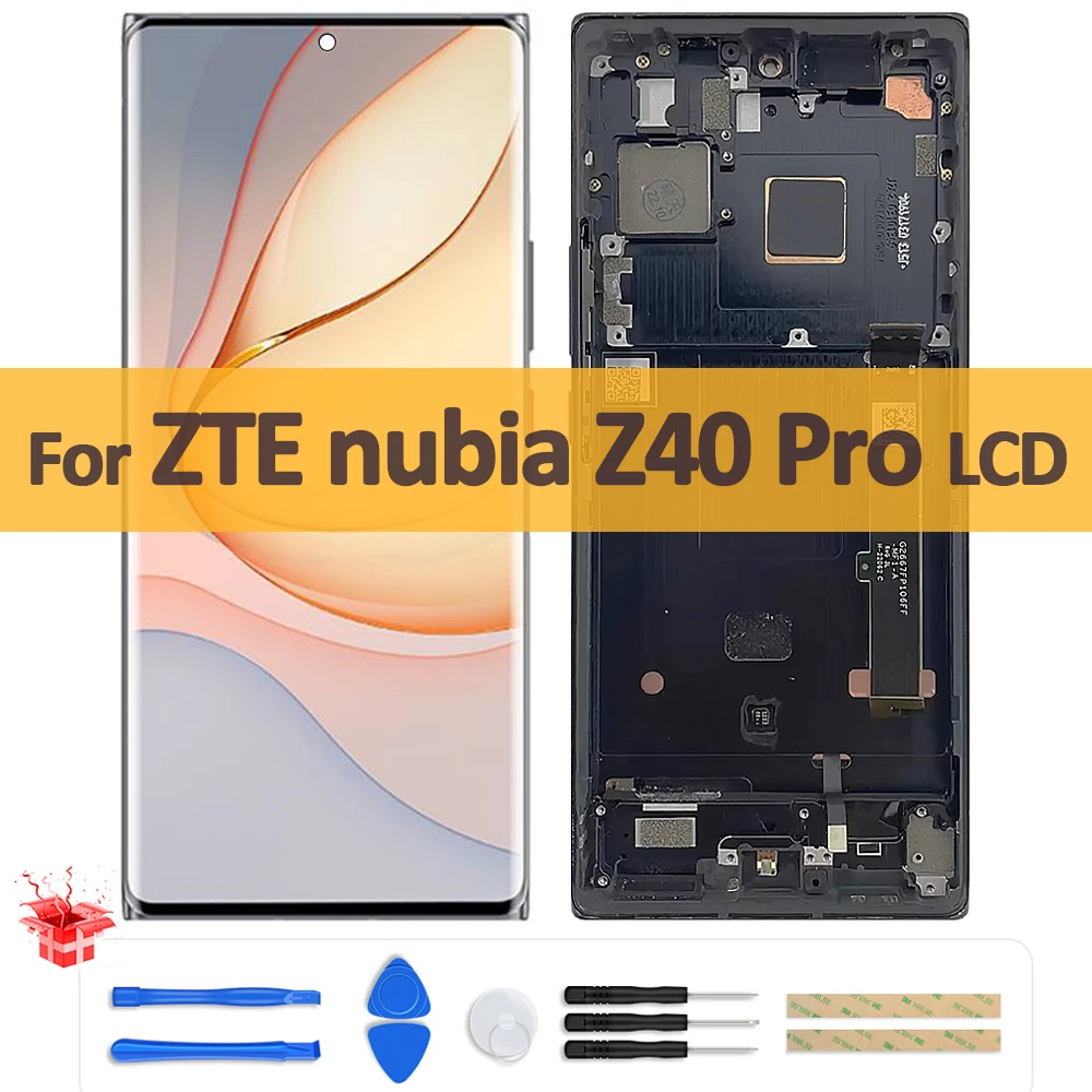 

6.67" Original AMOLED For ZTE Nubia Z40 Pro NX701J LCD Display Touch Screen Digitizer Assembly For Nubia z40Pro LCD with Frame