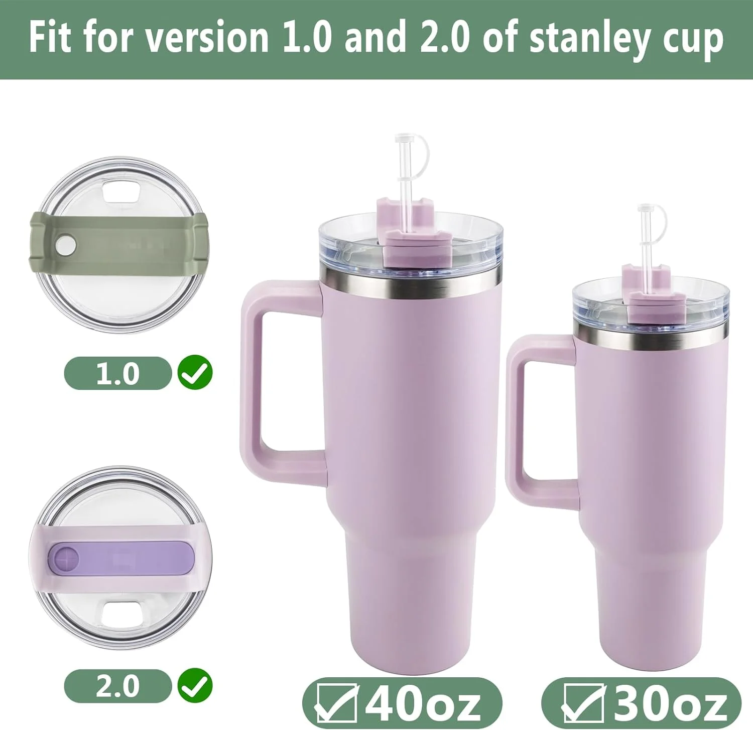 Tappo antigoccia in Silicone per Stanley 40/30 oz Quencher H2.0 e 1.0 bicchiere con manico per accessori per coppe Stanley