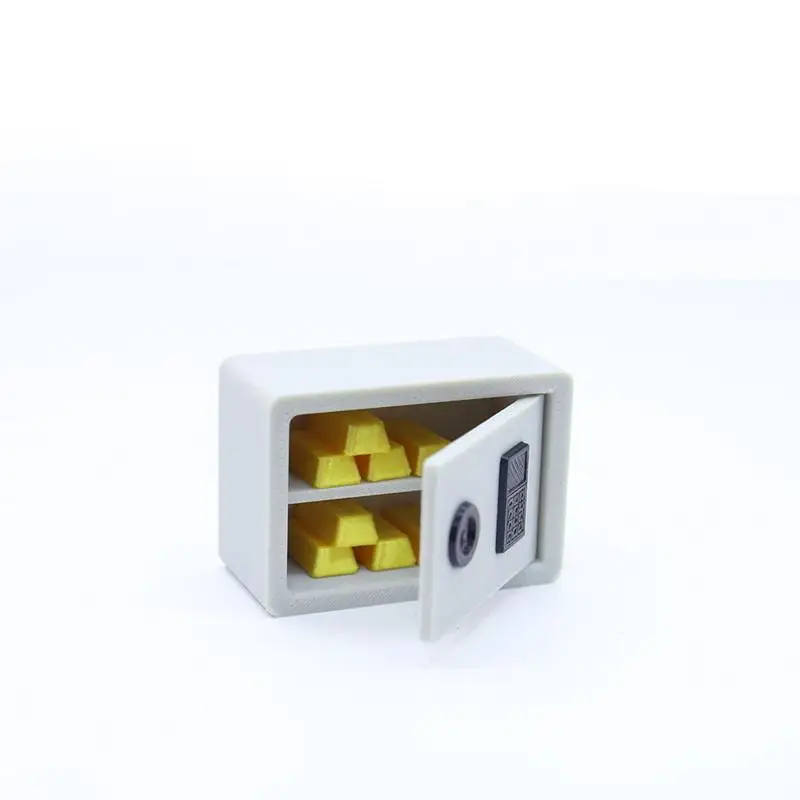 1 set 1/12 schaal poppenhuis gouden bar veilig mini-model simulatie miniatuur wachtwoord veilige opbergkast thuis scène decoratie