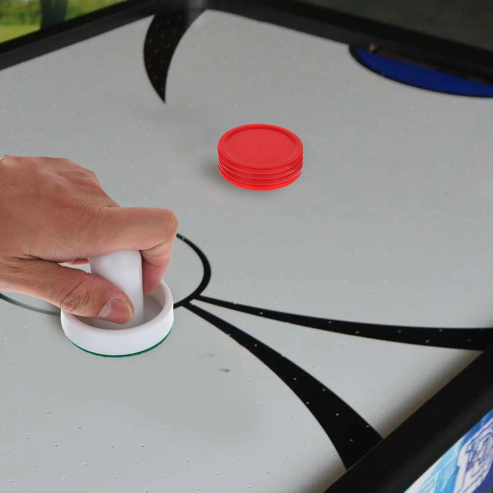 

2 комплекта износостойких пушеров для аэрохоккея, улучшающих координацию рук и глаз, для игровых комнат