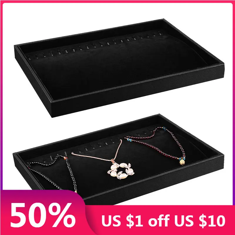 

VIVILADY Necklaces Bracelets Jewelry Displays Black Velvet Size 35*24cm Free Shipping md52 Bijoux Organizer Showcase Wholesale