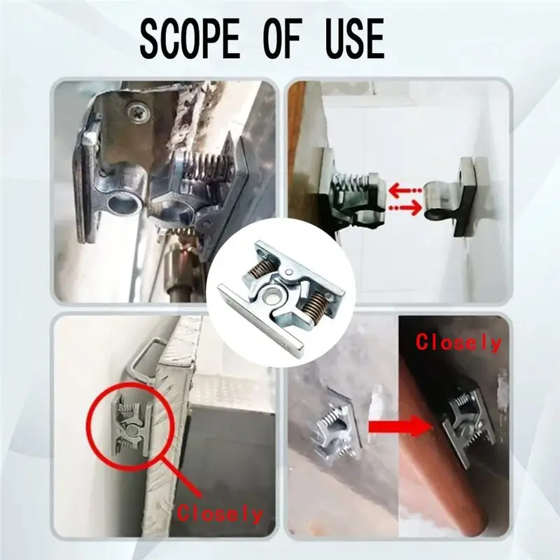 AEE3-1Pcs Spring Loaded Door Easy Lock Stop Catch Release Clamp Double Roller Catch (Mp-3)