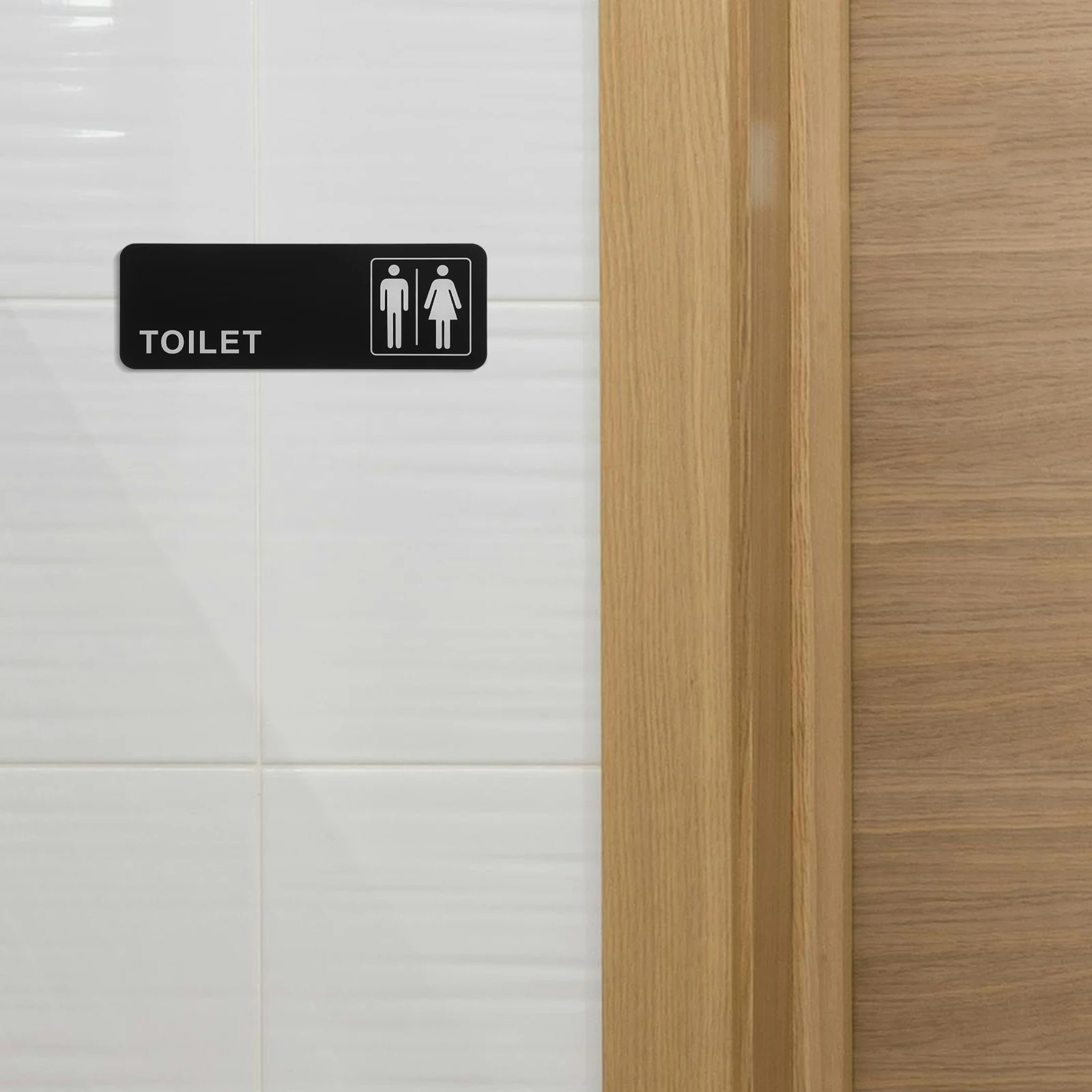 2PCS Toilet Signs Materials Toilet Restroom Sign Sign Easy Installation Bathroom Door Signs Versatile Use