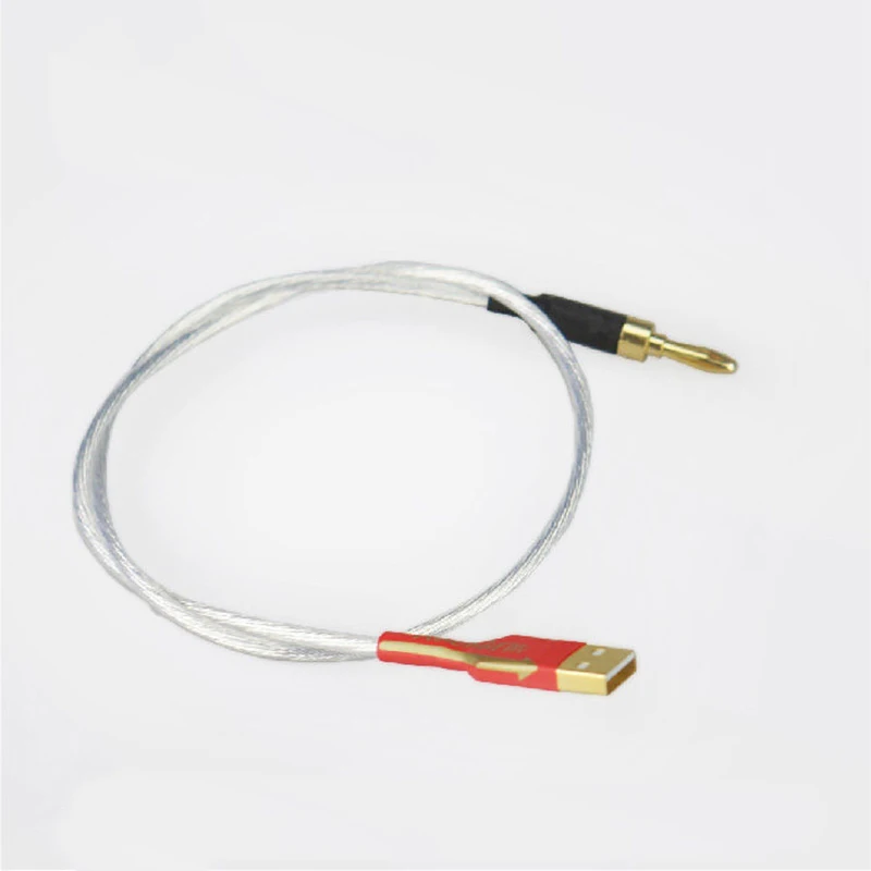 0.5m Cable For HiFi Audio GND Grounding Box Tuning Box Power Purifier Electronic Black Hole