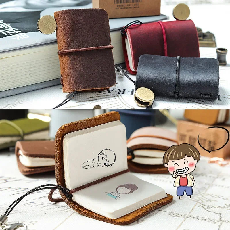 32 Sheets Ultra-small Mini Handbook Notebook Cute Portable Replaceable Loose-leaf Genuine Hand Account Notepad Stationery