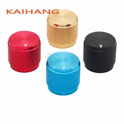 1PCS 17Ã16mm all aluminum solid core knob cap Potentiometer adjusting cap Volume knob cap round hole 6.0MM