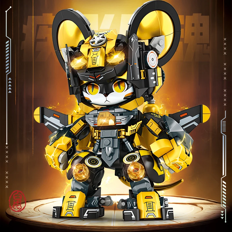New trendy astronaut mecha assembly puzzle building block figurine for boys and children's day toy gift