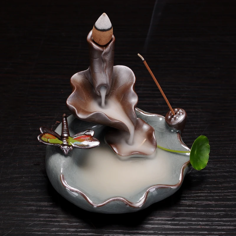 Ceramic Incense Burner Waterfall Pond Modern Aromatherapy Incense Burner Aroma Queimador De Incenso Incense Burners Ornament