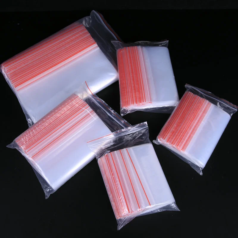 Thickness 0.05mm Small Size Plastic Ziplock Bag Reclosable Transparent Bag Clear Bag Vacuum Storage Bag Packaging Bags C026