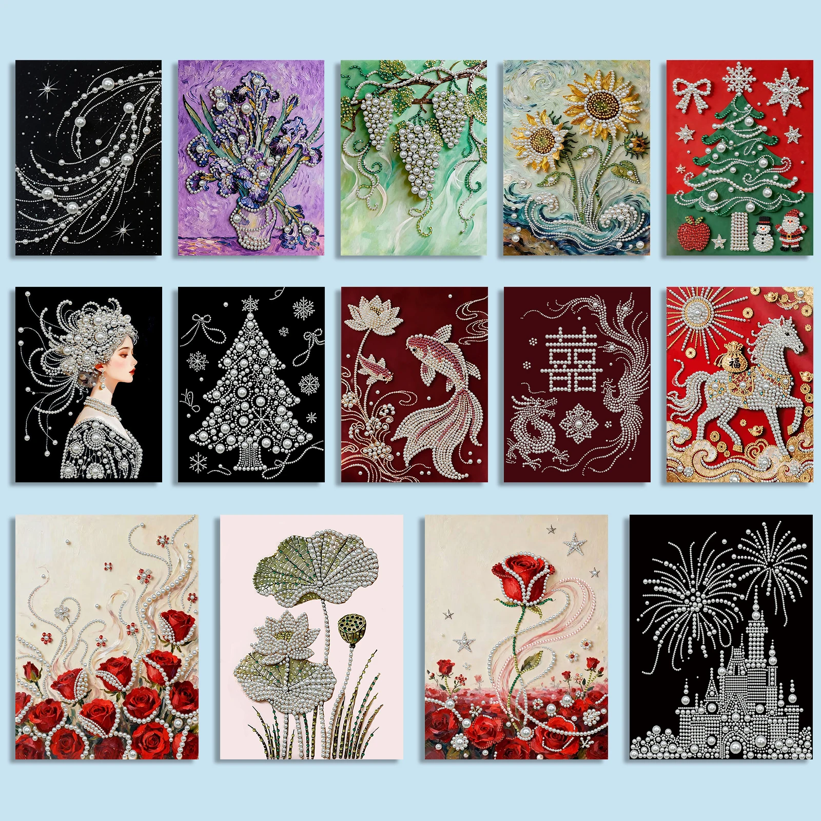 

Набор для творчества: Жемчужные картины DIY с рамкой 30x40 см для взрослых/начинающих, подарок, декор для дома