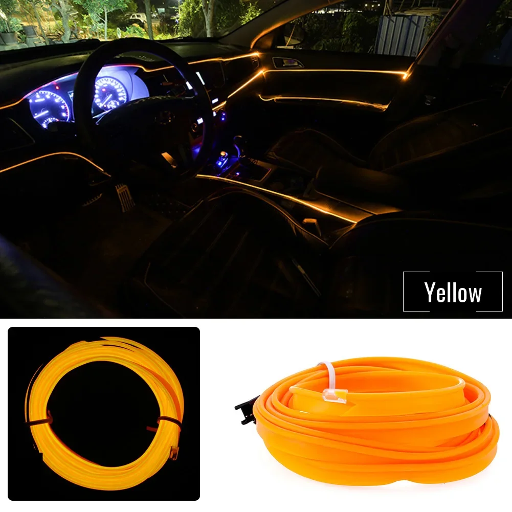 1m 12V LED Auto Licht Lampe Auto Innen dekorative Atmosphäre Drahtst reifen – Detail 23
