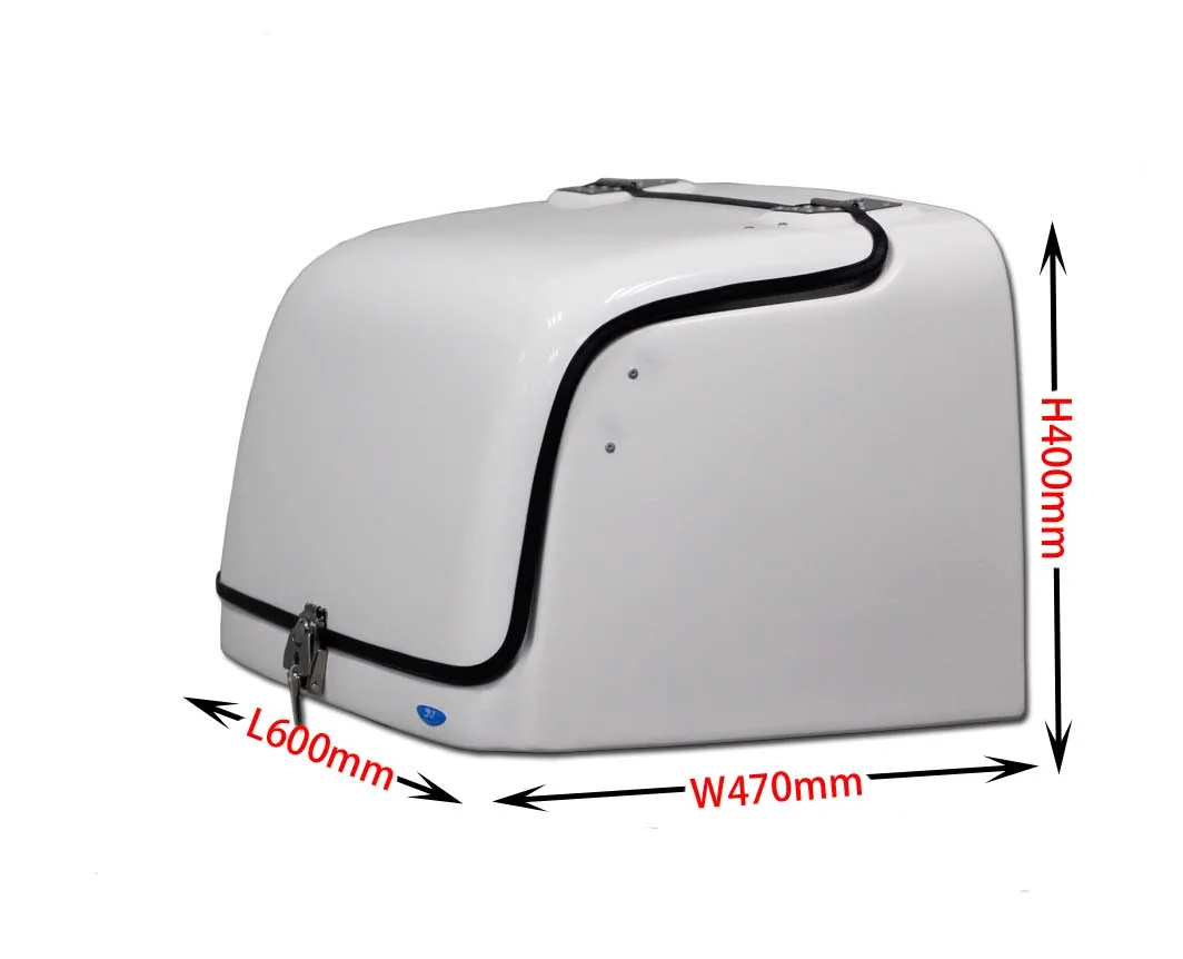 New design 43L  65L  92L   Aluminum fiberglass  motorcycle top case trunk  box rear tail boxes delivery food for  Honda