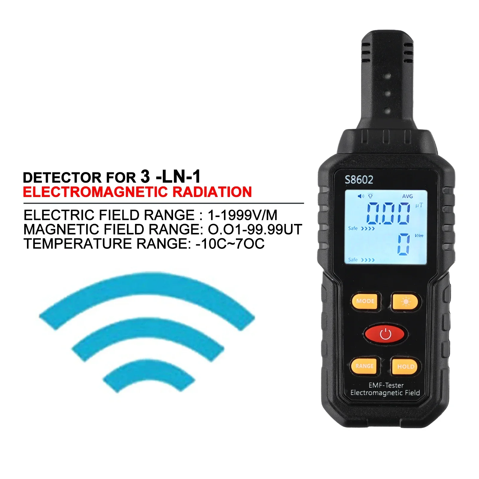 S8602 Radiation Dosimeter Electromagnetic Radiation Equipment Radiation Meter Tester 3 In 1 Digital Radiation 1 Pcs