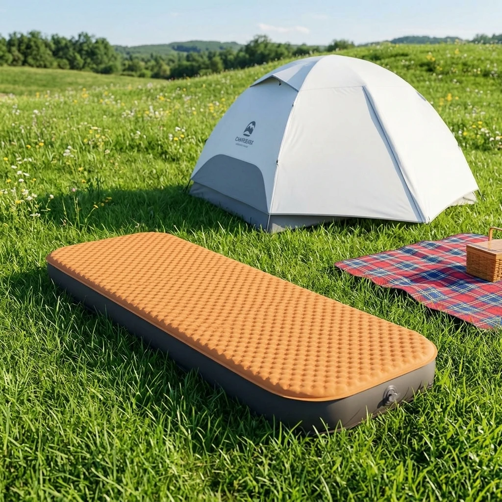3D Self-inflating Outdoor Camping Mattress With Stretch Foam Inside Stable Comfortable&Warm And Easy To Pack Mat For Sleeping